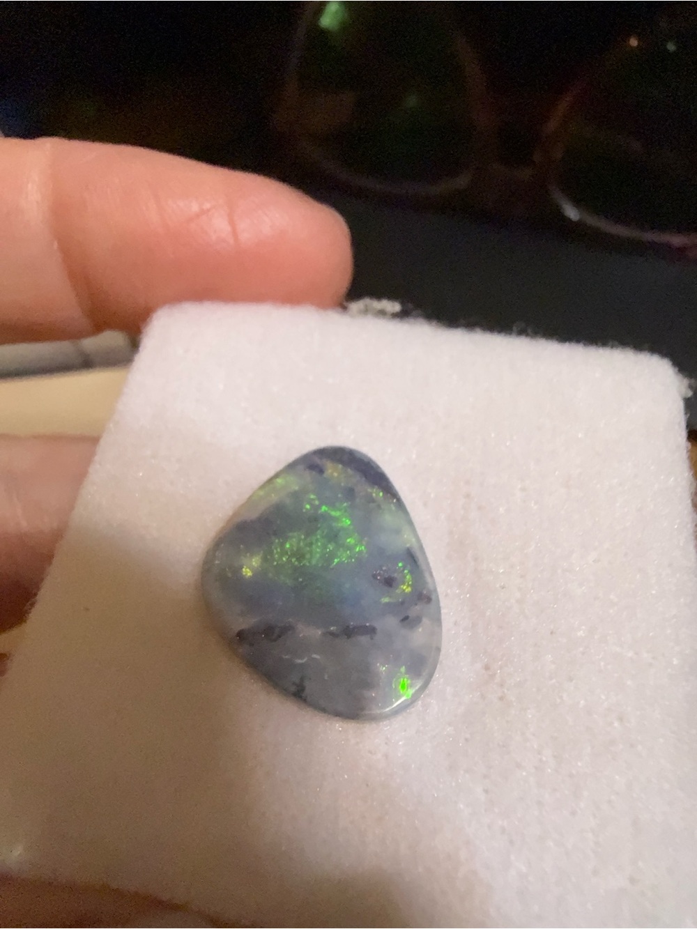 Green Flash Opal Cabochon Stone for Women Jewelry